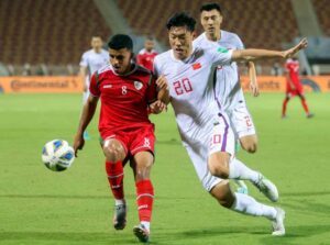 中國男足隊客場0：2不敵阿曼。